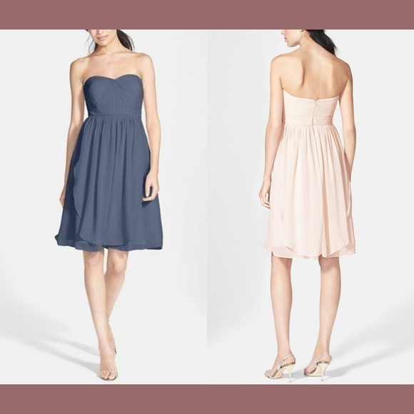 NWT Jenny Yoo [SZ 14 ] Keira‎ Convertible Strapless Dress in Evening Blue - Picture 1 of 5